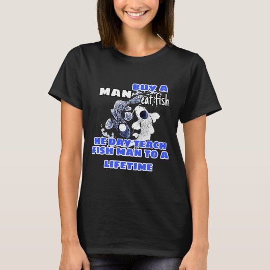 Een Man eten vis kopen 89 T-shirt (Voorkant)