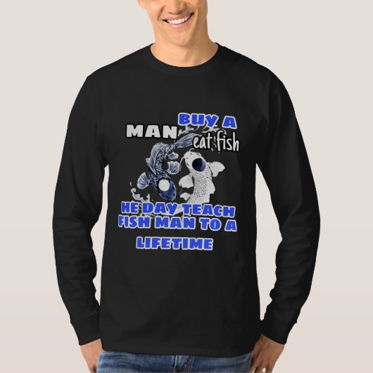 Een Man eten vis kopen 89 T-shirt (Voorkant)