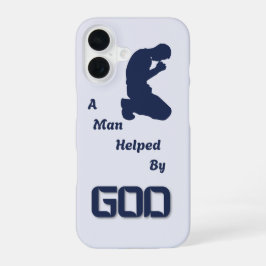 Een man geholpen door God telefoonhoesje iPhone 16 Hoesje