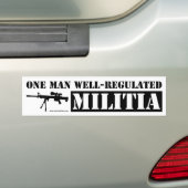 Eén Man goed gereguleerde milities Bumpersticker (Op auto)