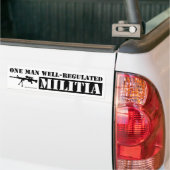 Eén Man goed gereguleerde milities Bumpersticker (Op Truck)