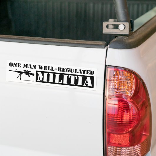 Eén Man goed gereguleerde milities Bumpersticker (Op Truck)