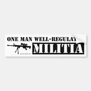 Eén Man goed gereguleerde milities Bumpersticker