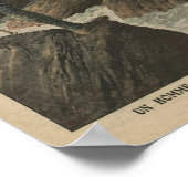 Een man in een loop die de Niagara-Herfsten overst Poster (Hoek)