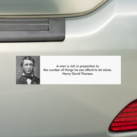 Een man is rijk in verhouding tot de num.. bumpersticker (Op auto)
