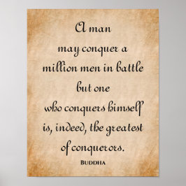 Een Man kan... Inspirerende Boeddha-prijsopgave Poster