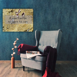 Een man kan niet meer doen dat hij het poster van 