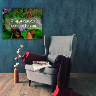 Een man kan niet meer doen, hij kan het poster van