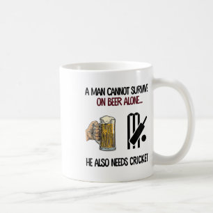 Een man kan niet overleven op alleen bier Hij heef Koffiemok
