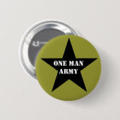 Eén Man Leger Ronde Button 5,7 Cm (Voorkant /achterkant)