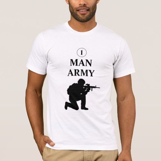 Een Man leger T Shirt (Voorkant)