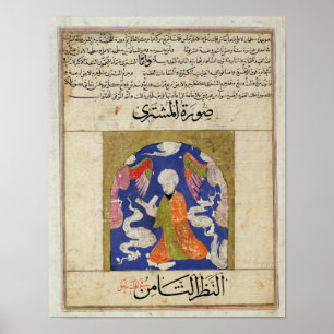 Een Man lezen, illustreren Poster