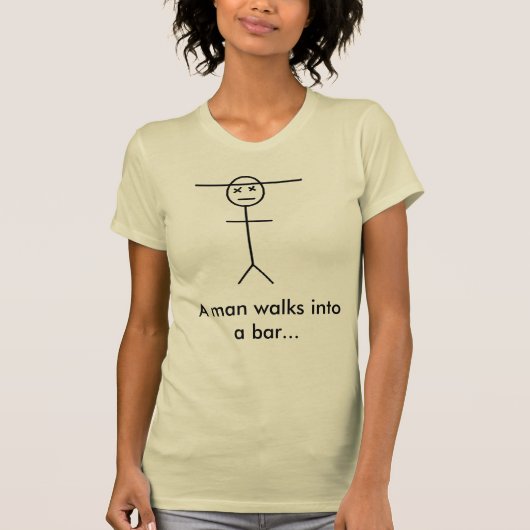 Een man loopt in een bar... t-shirt (Voorkant)
