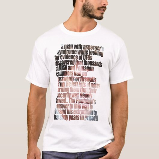 Een man met aspergers t-shirt (Voorkant)