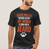 Een Man met baard T-shirt (Voorkant)