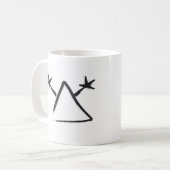 Een man met een pistool leeft hier. koffiemok (Voorkant links)