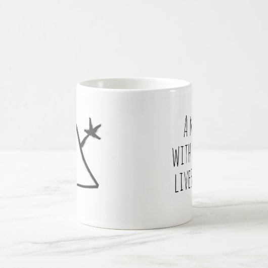 Een man met een pistool leeft hier. koffiemok (Center)