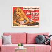 Een Man met Leeuwenkop voorlezen Shakespeare, 1913 Canvas Afdruk (Insitu (Woonkamer))