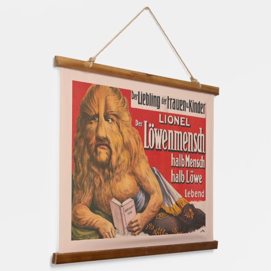 Een Man met Leeuwenkop voorlezen Shakespeare, 1913 Hangend Wandkleed (Gebogen)