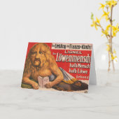 Een Man met Leeuwenkop voorlezen Shakespeare, 1913 Kaart (Gele Bloem)