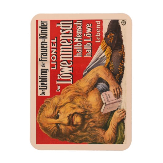 Een Man met Leeuwenkop voorlezen Shakespeare, 1913 Magneet (Verticaal)