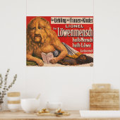 Een Man met Leeuwenkop voorlezen Shakespeare, 1913 Poster (Keuken)