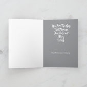 Een man met mooie verhalen om te vertellen! Happy Kaart (Binnen)