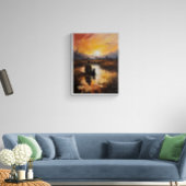 Een Man met zijn beste vriend, Digital Wall Art Poster