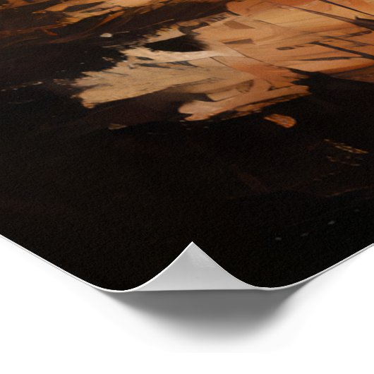 Een Man met zijn beste vriend, Digital Wall Art Poster (Hoek)