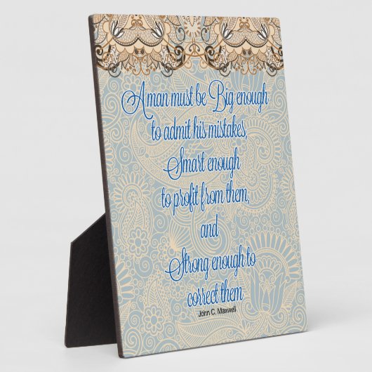 een man moet groot genoeg zijn fotoplaat (Zijkant)