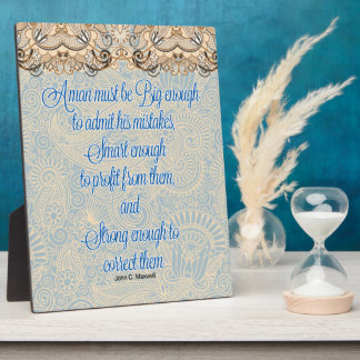 een man moet groot genoeg zijn fotoplaat