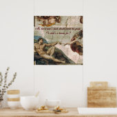 Een Man moet zijn greep overtreffen Poster (Keuken)