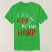 Een Man naar mijn eigen harp T-shirt (Design voorkant)