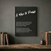 "Een Man om te prijzen" Canvas Afdruk