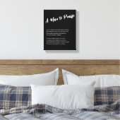 "Een Man om te prijzen" Canvas Afdruk (Insitu (Slaapkamer))