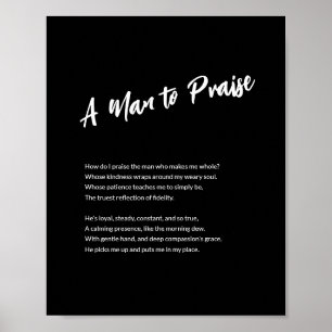"Een Man om te prijzen" Sentimental Ingelijste Muu Poster