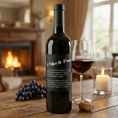 "Een Man om te prijzen" Sentimental Wijn Etiket