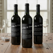 "Een Man om te prijzen" Sentimental Wijn Etiket