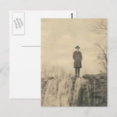 Een man op een klif briefkaart (Voorkant / Achterkant)
