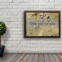 Één man op het poster van het gezegde van het man