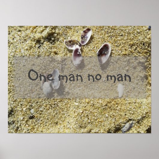 Één man op het poster van het gezegde van het man (Voorkant)