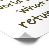 Een Man reist de wereld over - huis Citaat Poster (Hoek)