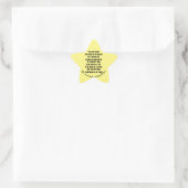 "Een man staat" Ster Sticker (Tas)