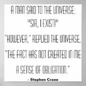 Een man tegen het universum... poster (Voorkant)