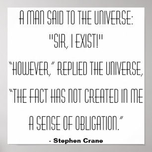 Een man tegen het universum... poster