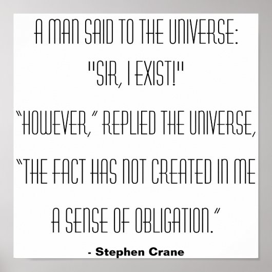 Een man tegen het universum... poster (Voorkant)