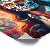 Een Man ter ere van Dia de Los Muertos Poster (Hoek)