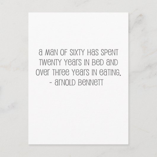 Een Man van 60" quote Briefkaart (Voorkant)