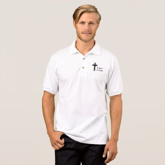 Een Man van God Polo Shirt (Voorkant volledig)