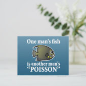 Een Man vis, een ander Man poisson Briefkaart (Staand voorkant)